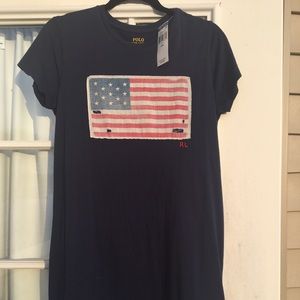 Polo Ralph Lauren USA flag t shirt dress